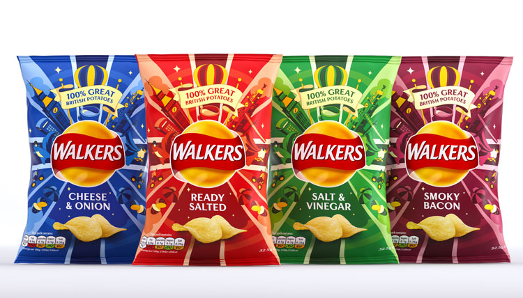 百事公司旗下的薯片品牌Walkers更换新包装设计 百事公司旗下的薯片品牌Walkers更换新包装设计